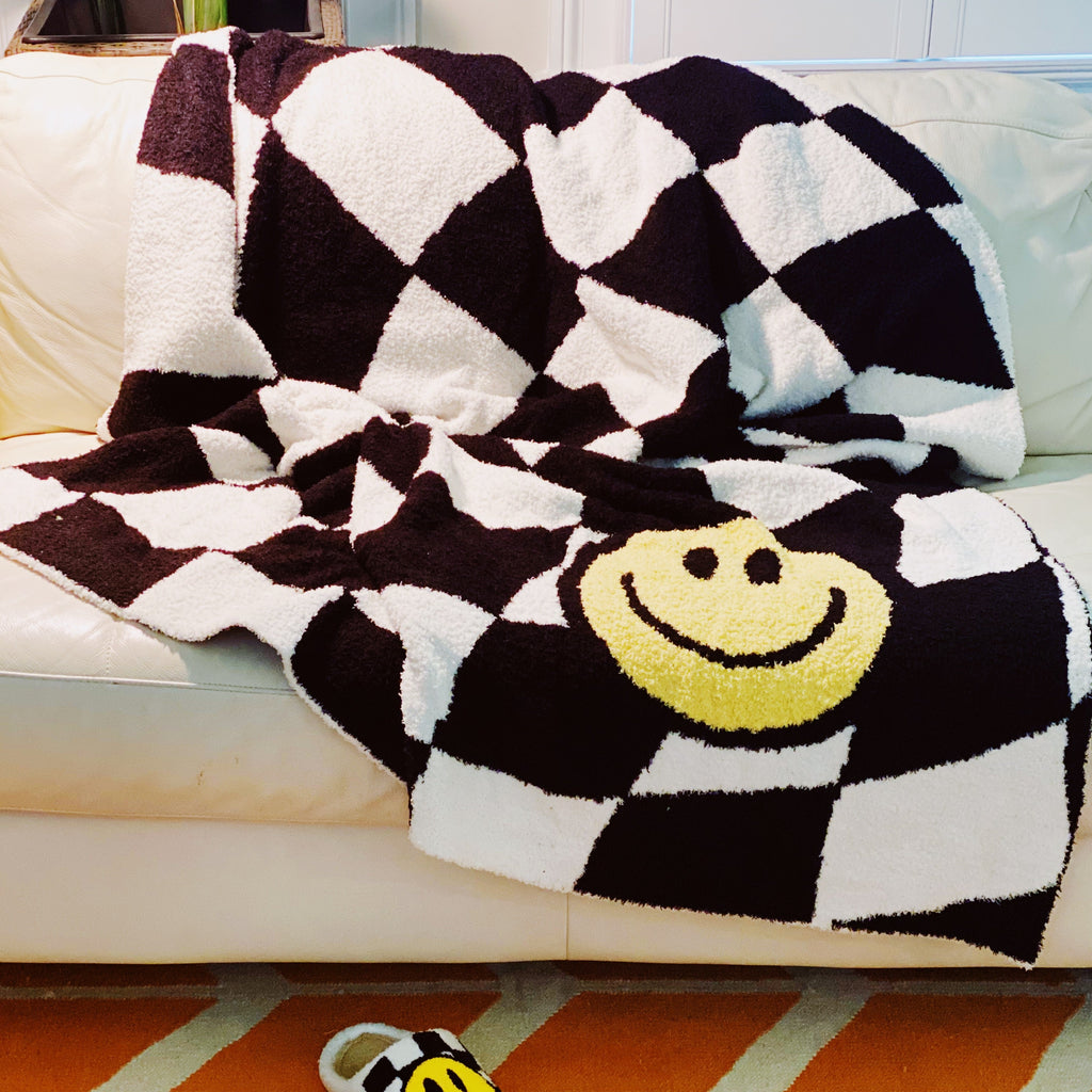 Wavy Check Butter Soft Throw Blanket
