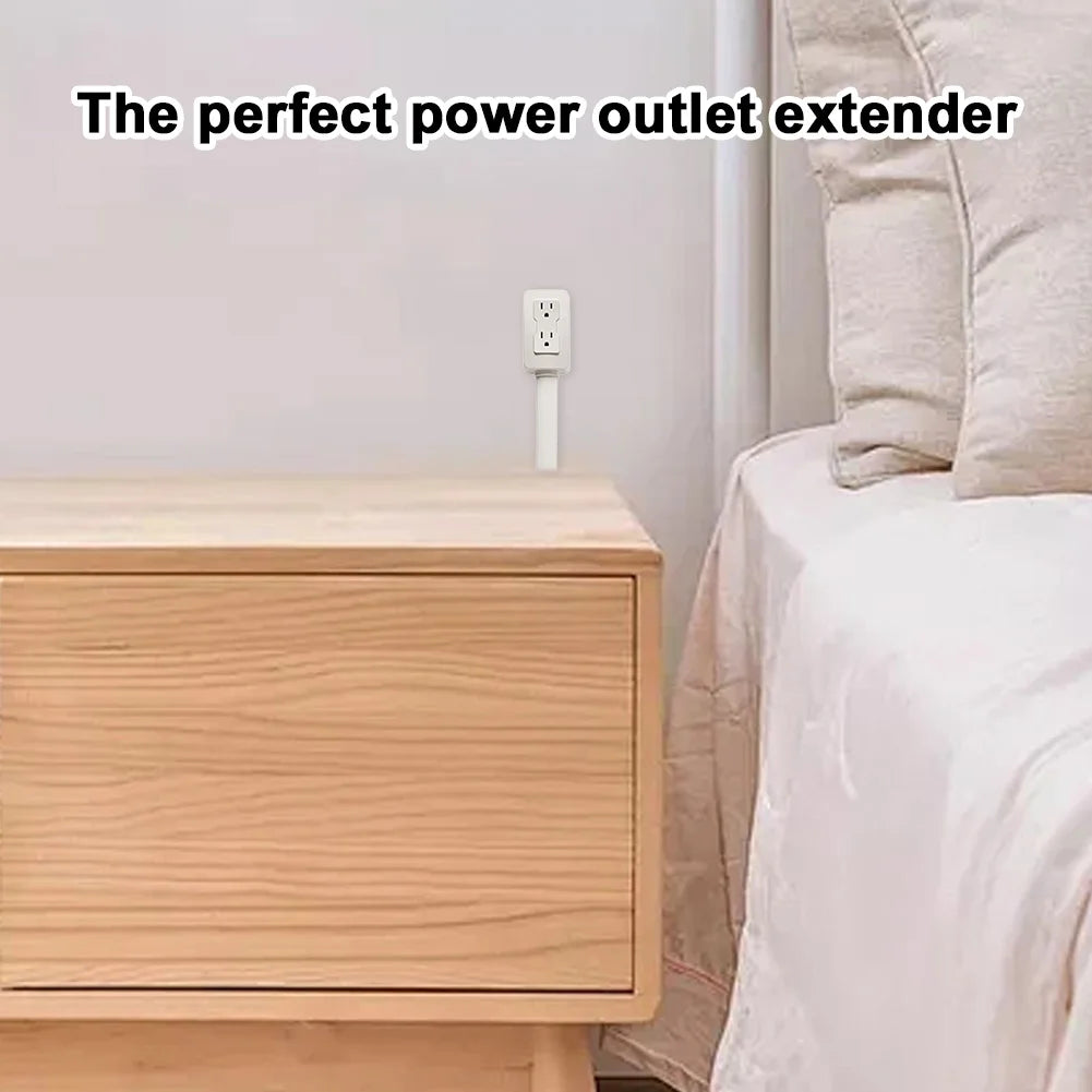 Power Socket Expander 2 Sockets 180° Rotation Stretchable Electrical Outlet Extender Power Socket Sofa Bedside Table Expander