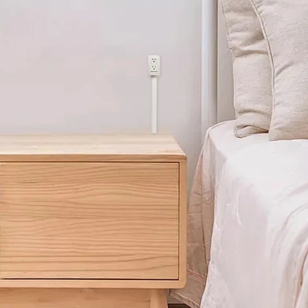 Power Socket Expander 2 Sockets 180° Rotation Stretchable Electrical Outlet Extender Power Socket Sofa Bedside Table Expander
