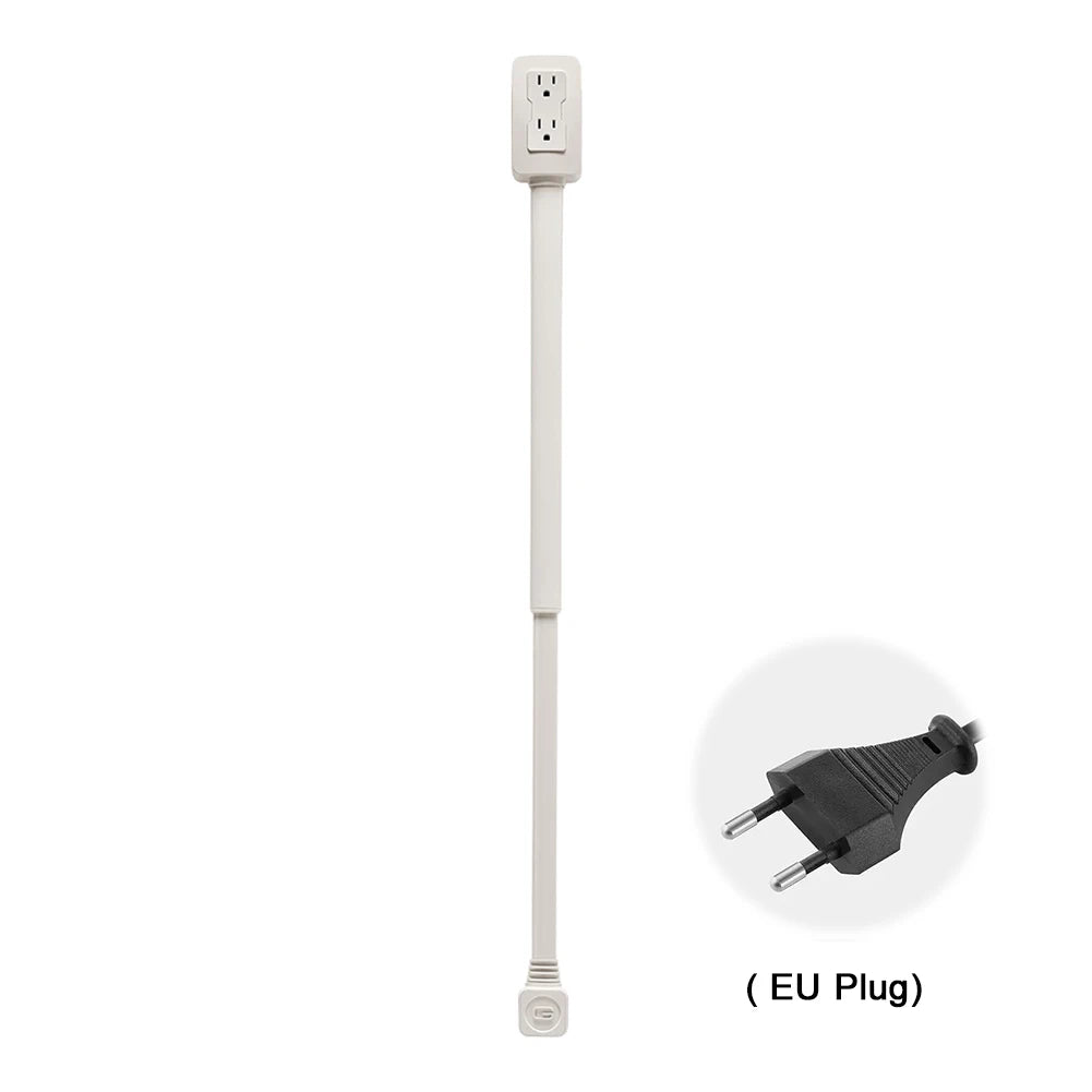 Power Socket Expander 2 Sockets 180° Rotation Stretchable Electrical Outlet Extender Power Socket Sofa Bedside Table Expander