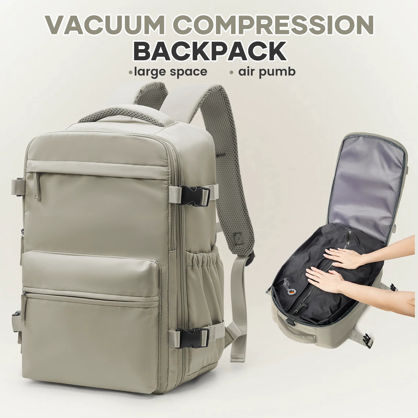 Ryanair Backpack Travel Cabin Airplane 40x20x25, Air Vacuum compression Backpack, Women Men Backpack Business Laptop Bag Handbag