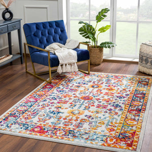 Istanbul Vintage Orange Area Carpet